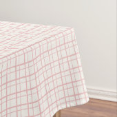 HandDrawn Organic Grid Check Ballet Pink Tischdecke (Beispiel)