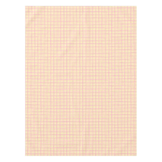 HandDrawn Organic Grid Check Sunshine Yellow Tischdecke (Vorderseite)