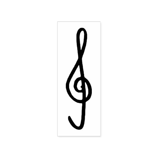 handdrawn treble clef  gummistempel (Prägung)
