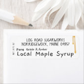 Händdruck-Etikett für das Ahornsirup (Insitu)