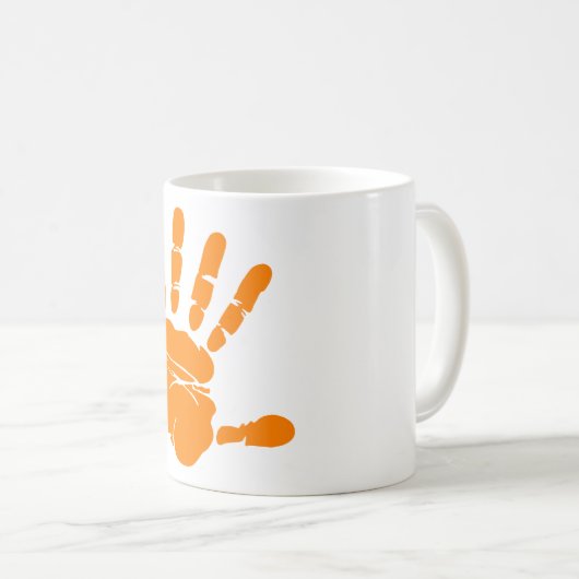 Handdruck Kaffeetasse (VorderseiteRechts)