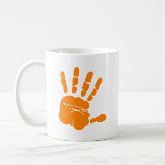 Handdruck Kaffeetasse (Links)