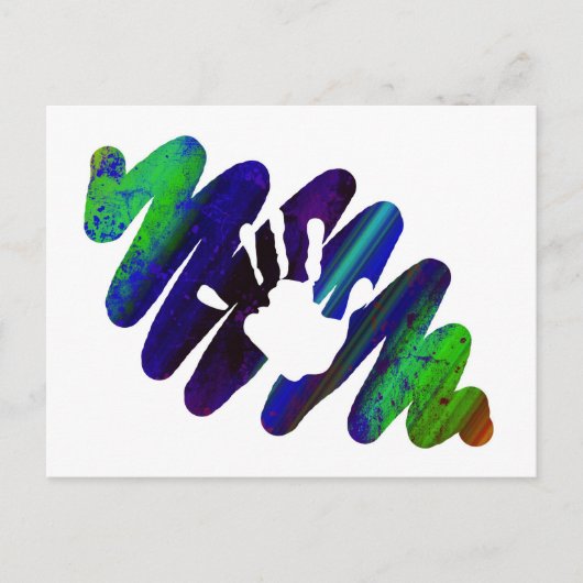 Handdruck Postkarte (Vorderseite)