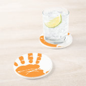 Handdruck Sandstein Untersetzer (Seite)