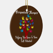 Handdruckbaum des niedlichen Arbeitstherapeuten Keramik Ornament (Rechts)