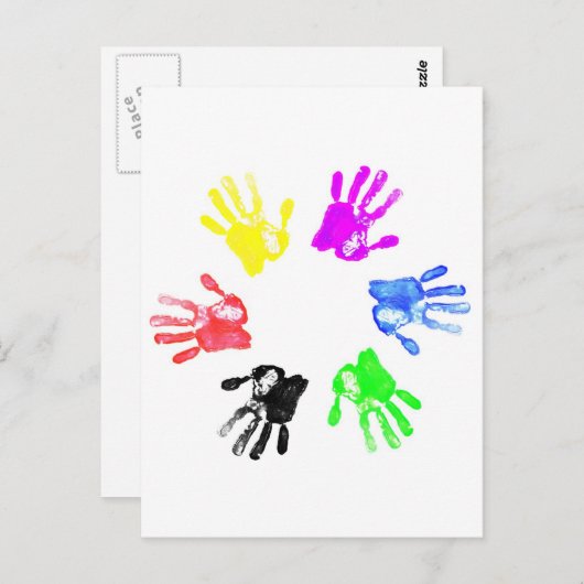 Handdruckdesign Postkarte (Vorne/Hinten)