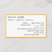 Handdrucke Babysitter Kinderpflege Kindermädchen K Visitenkarte (Rückseite)