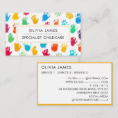 Handdrucke Babysitter Kinderpflege Kindermädchen K Visitenkarte (Vorne/Hinten)