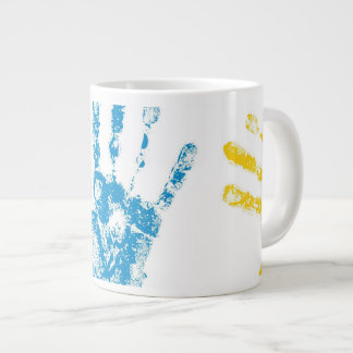 Handdrucke für Kinder in Farbe Jumbo-Tasse