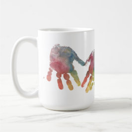 Handdrucke Herz Niedliches Kleinkind Baby Foto Kaffeetasse