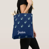 Handdrucke in Blau Tasche (Von Nahem)