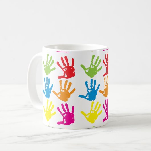 Handdrucke Kaffeetasse (Vorderseite Links)