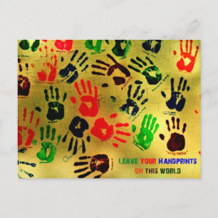 Handdrucke Postkarte