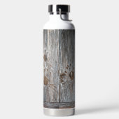 Handdrucke Vögel auf Holzkarten mit Herbstleaf Trinkflasche (links)