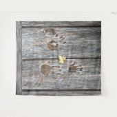 Handdrucke Vögel auf Holzkarten mit Herbstleaf Wandteppich (Vorderseite (Horizontal))
