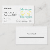 Handdrucke von Massagetherapeuten Terminkarte (Vorne/Hinten)