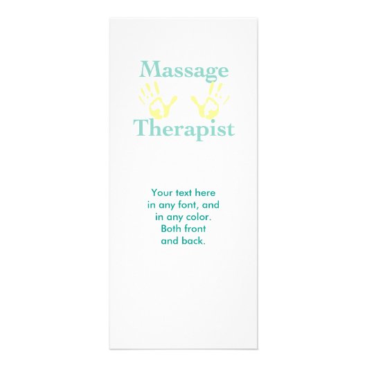 Handdrucke von Massagetherapeuten Werbekarte (Vorne)