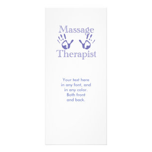 Handdrucke von Massagetherapeuten Werbekarte