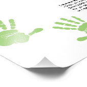 Handdruckkunst von Kind mit Namen, Gedicht Fotodruck (Ecke)