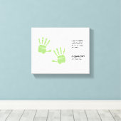 Handdruckkunst von Kind mit Namen, Gedicht Leinwanddruck (Insitu (Holzboden))