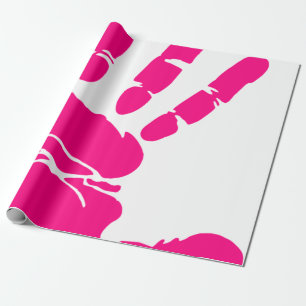 Handdruckpink-Malerpalme Geschenkpapier