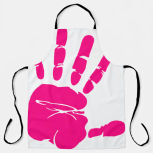Handdruckpink-Malerpalme Schürze