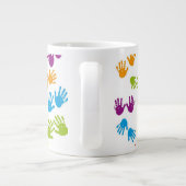 Handdruckt Freie Hintergrund-Tasse Jumbo-Tasse (Rückseite)