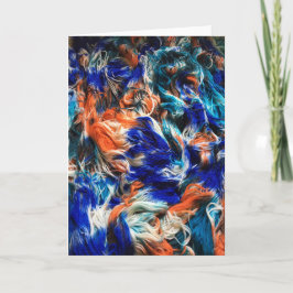 Handdylierte Kingfisher-Garnkarte Karte