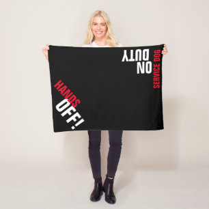 HÄNDE AB! Service Hund "Place" Blanket (schwarz) Fleecedecke