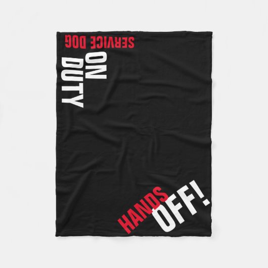 HÄNDE AB! Service Hund "Place" Blanket (schwarz) Fleecedecke (Vorderseite)