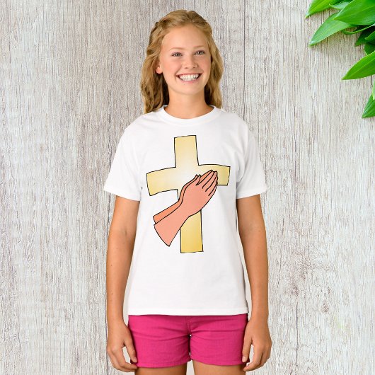 Hände am Cross Girls T - Shirt
