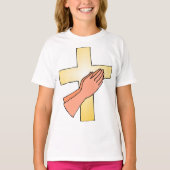 Hände am Cross Girls T - Shirt (Vorderseite)