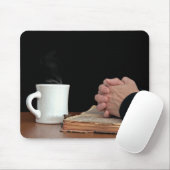 Hände auf alter Bibel Mousepad (Mit Mouse)