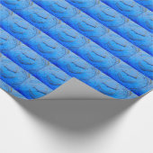 Hände auf blaues Papier Geschenkpapier (Ecke)