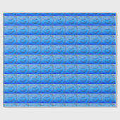 Hände auf blaues Papier Geschenkpapier (Flach)