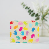 Hände auf der ganzen Welt Postkarte (Stehend Vorderseite)