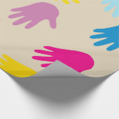 Hände auf der ganzen Welt Verpackungspapier Geschenkpapier (Ecke)