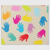 Hände auf der ganzen Welt Verpackungspapier Geschenkpapier (Flach)