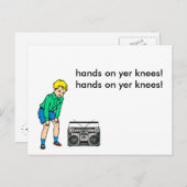 Hände auf die Knie! Postkarte (Vorne/Hinten)