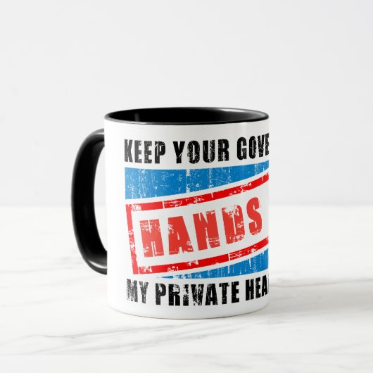 Hände aus dem Gesundheitswesen Tasse (Vorderseite Links)