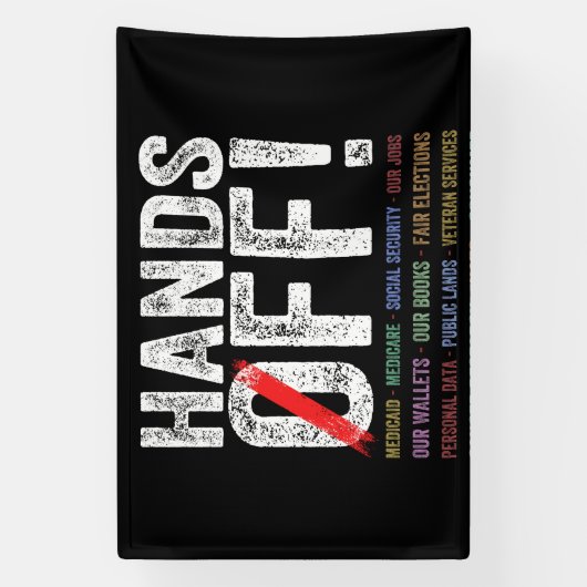 Hände aus Protest Banner (Vertikal)