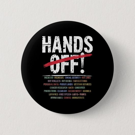 Hände aus Protest Button (Vorderseite)