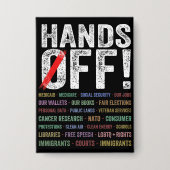 Hände aus Protest Button (Vorderseite)