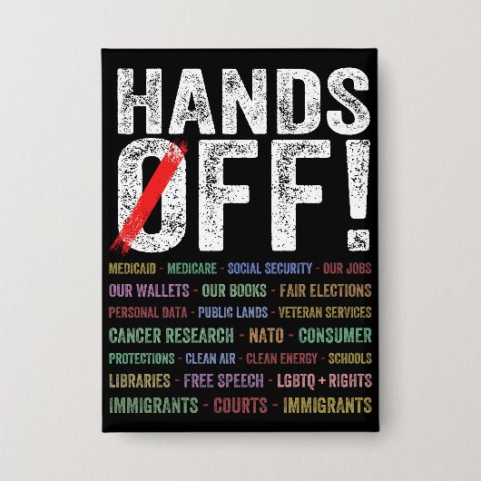 Hände aus Protest Button (Vorderseite)