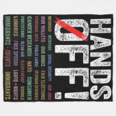 Hände aus Protest Fleecedecke (Vorderseite (Horizontal))