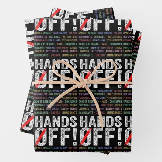 Hände aus Protest Geschenkpapier Set (Beispiel)