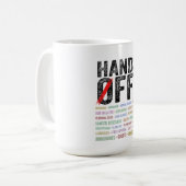 Hände aus Protest Kaffeetasse (Vorderseite Links)