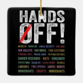 Hände aus Protest Keramikornament (Rückseite)