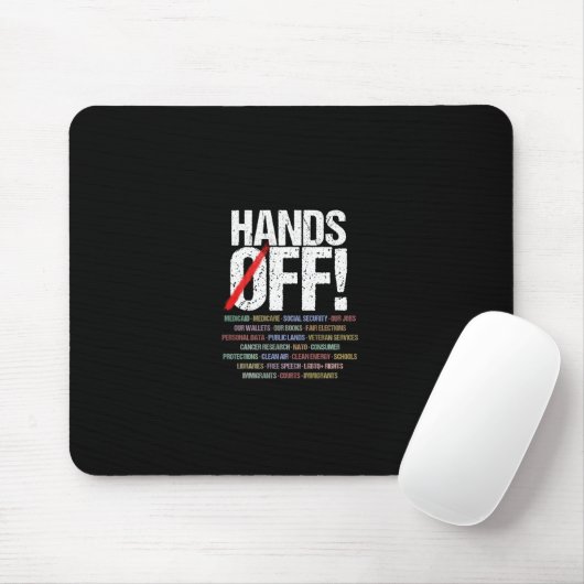 Hände aus Protest Langschläfchen Mousepad (Mit Mouse)