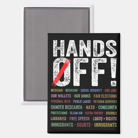 Hände aus Protest Magnet (Vorderseite/Rückseite)